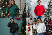 Christmas Gildan 18000 Mockup Bundle, a Hoody Mockup by Genius Graph (Thumbnail 2 of 3)