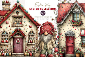 Whimsical Easter Png Clipart, an Illustration by CreationArt