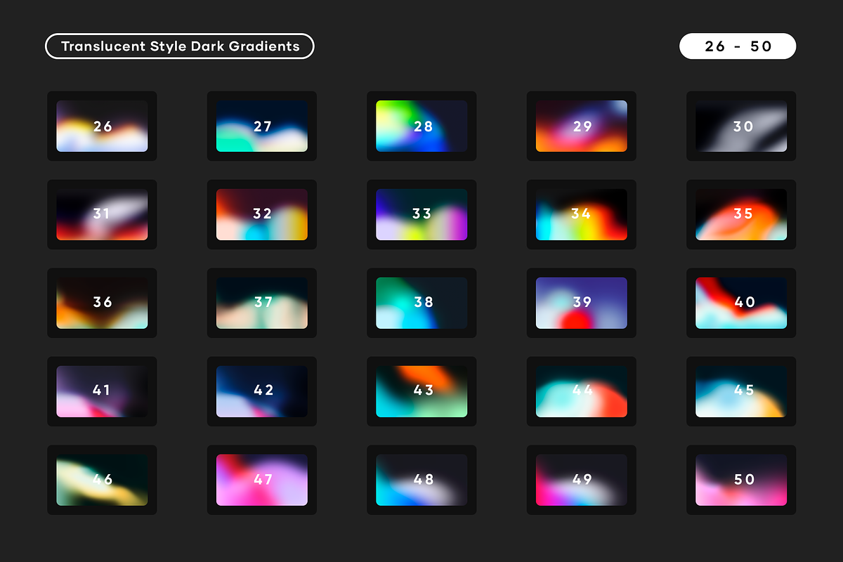 50 Translucent Style Dark Gradients, a Texture Graphic by Asylab (Photo 3 of 20)