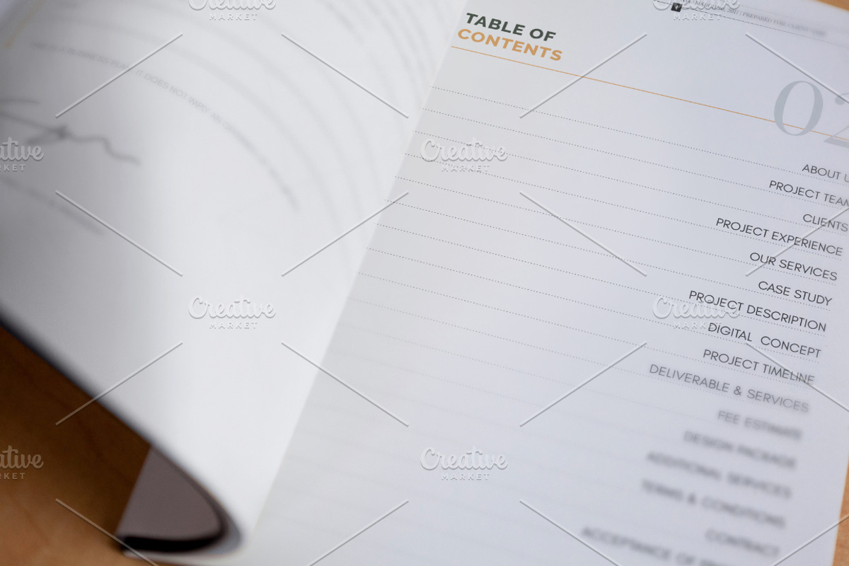 31 Page Full Proposal A4 / US Letter, a Stationery Template by Mastergfx (Photo 8 of 28)
