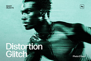 Distortion Glitch Photo Effect, a Layer Style Add-On by DesignerCandies (Thumbnail 1 of 7)