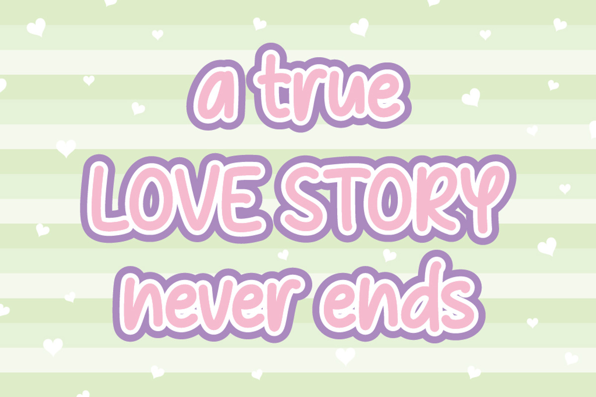 Winter Night Cute Font, a Font by Cherryline Master (Photo 4 of 7)