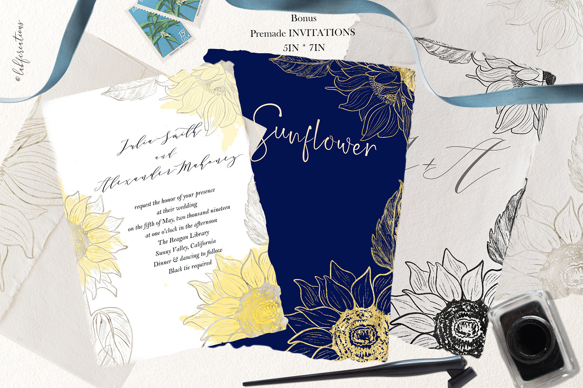 Sunflowers. Sketch Outline art, an Illustration by LABFcreations (Photo 5 of 6)