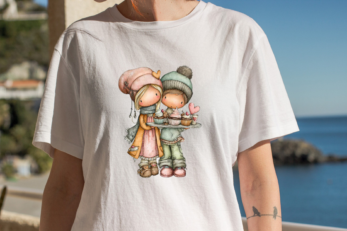 Quirky Couple Valentine Clipart Bun, an Illustration by SVGArt (Photo 7 of 8)