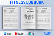 Fitness Log book, a Print Template by Book2bees (Thumbnail 1 of 4)