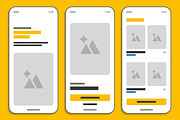Clean Mobile App Wireframe UI Kit, a Wireframe Template by MightyDesign (Thumbnail 2 of 7)