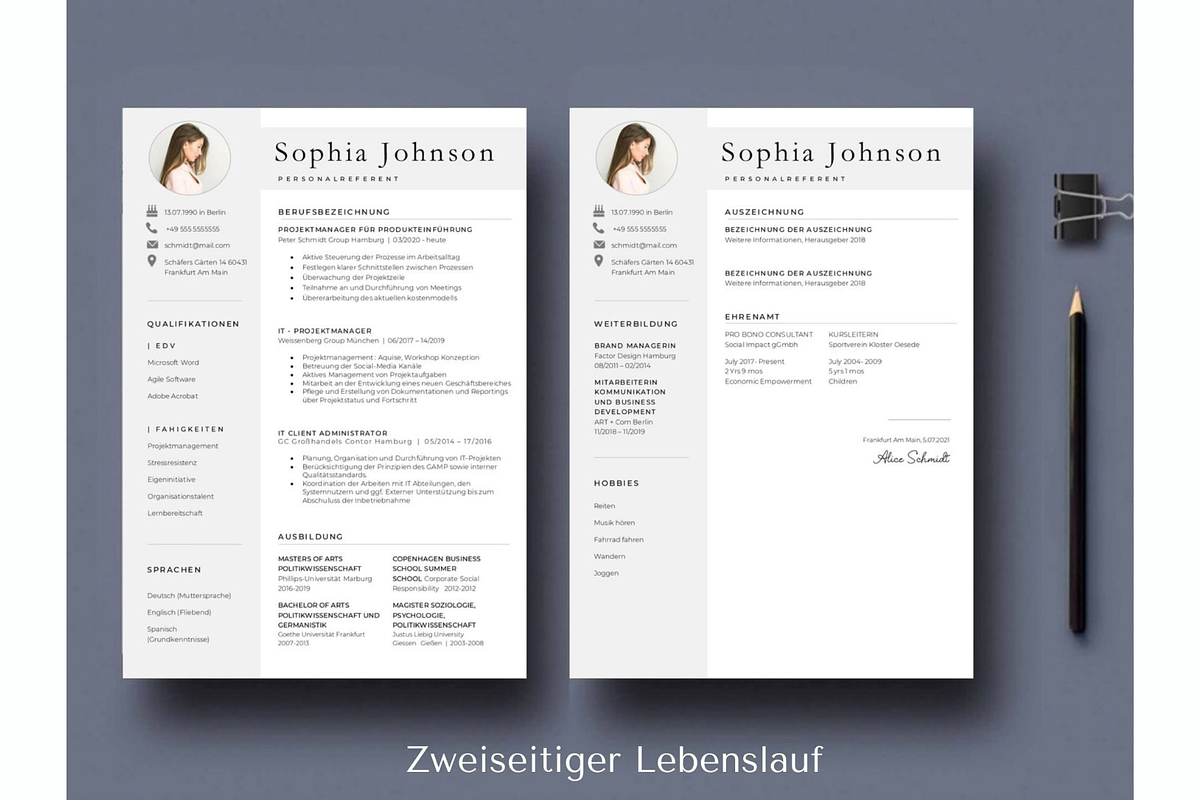Bewerbungsvorlagen Word Lebenslauf, a Resume Template by Climbwithelevator (Photo 2 of 10)