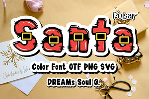 Santa Pulsar OTF PNG SVG, a Symbol Font by DREAMs Soul G.