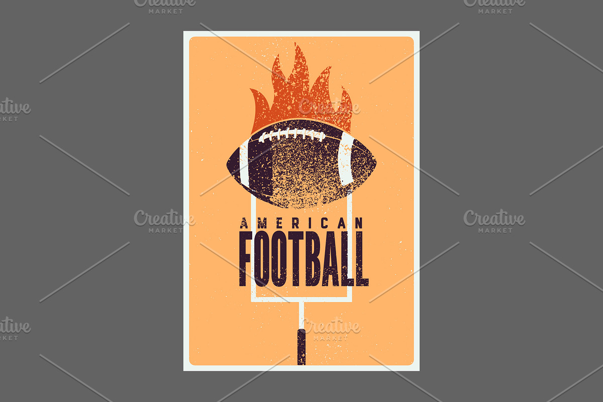 American Football vector poster set., a Sport Illustration by PoPaShop (Photo 5 of 8)