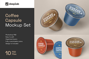 Coffee Capsule Mockup Packaging