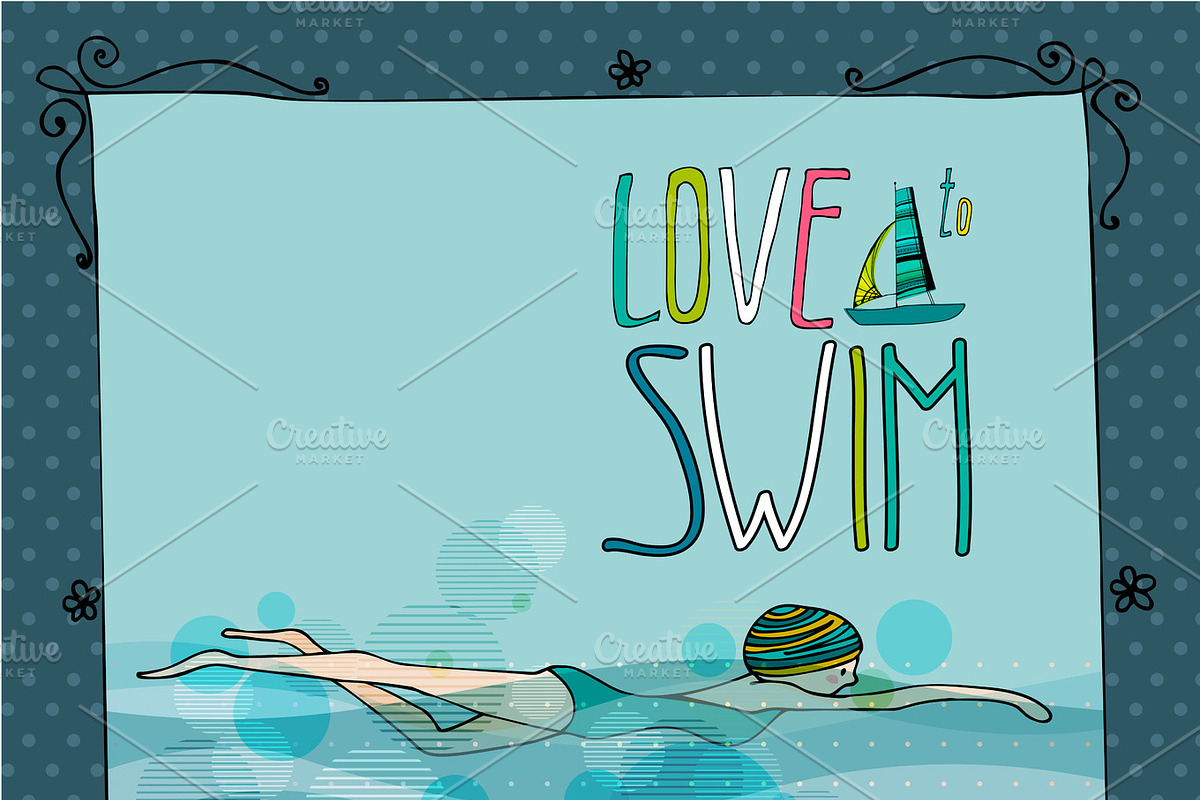 swim, a Person Illustration by rebekka_ivacson