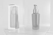 Pump Bottle On Glass Mockup, a Packaging Mockup by Qaleb Studio (Thumbnail 2 of 2)