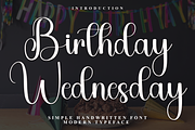 Birthday Wednesday, a Handwritten Font by InermediaSTUDIO (Thumbnail 1 of 8)