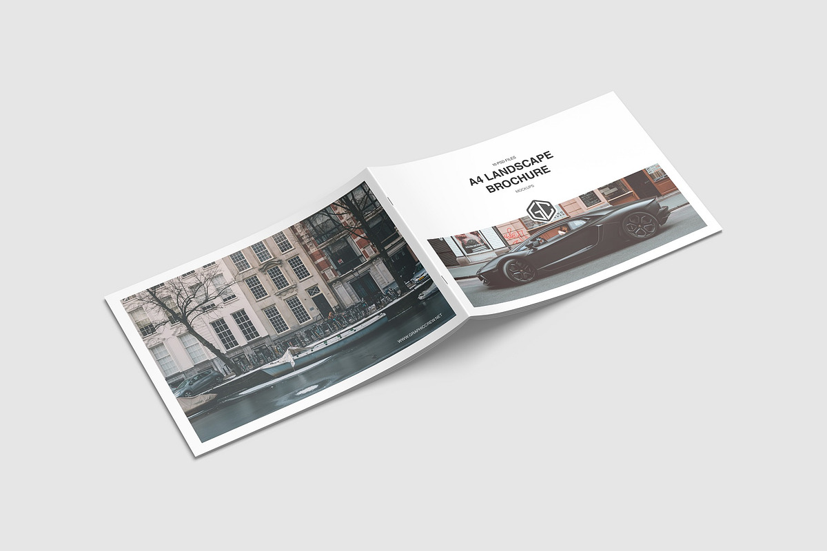 A4 Landscape Brochure Mockup, a Books & Magazine Mockup by graphiccrew (Photo 7 of 17)