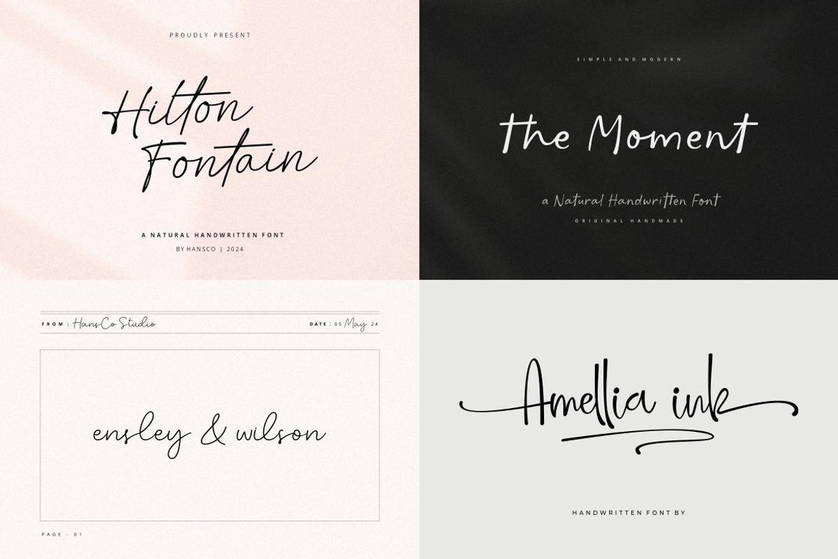 25 Modern Handwriting Font Bundle, a Handwritten Font by Burhan Afif (Photo 3 of 8)