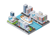 Cruise boat and naval ships vector, a Transportation Illustration by AlexZeL (Thumbnail 1 of 3)