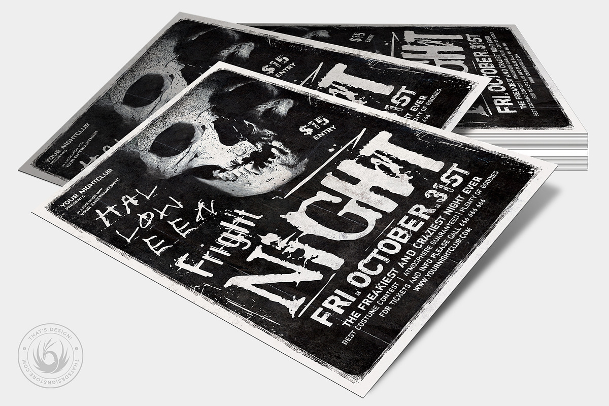 Halloween Flyer Template V12, a Flyer Template by ThatsDesignArt (Photo 6 of 7)