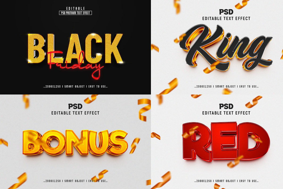 3D Luxury Editable Text Effect Style, a Layer Style Add-On by Md Jahidul99 (Photo 9 of 10)