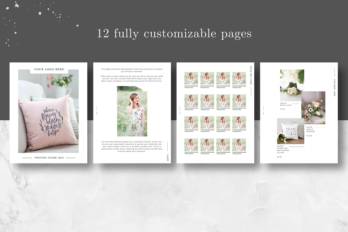 Price Guide/Linesheet, a Presentation Template by Just Like White Creative (Photo 2 of 9)