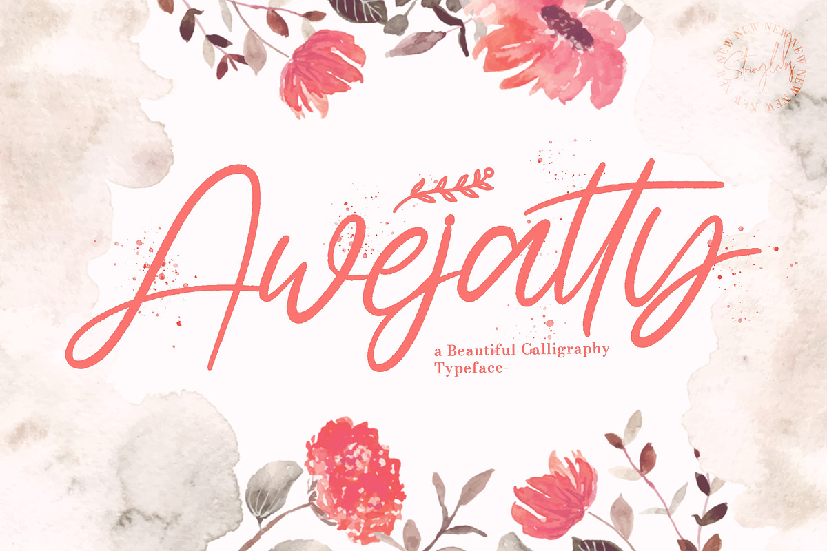 Awejatty - Handwritten Font, a Script Font by StringLabs (Photo 1 of 11)