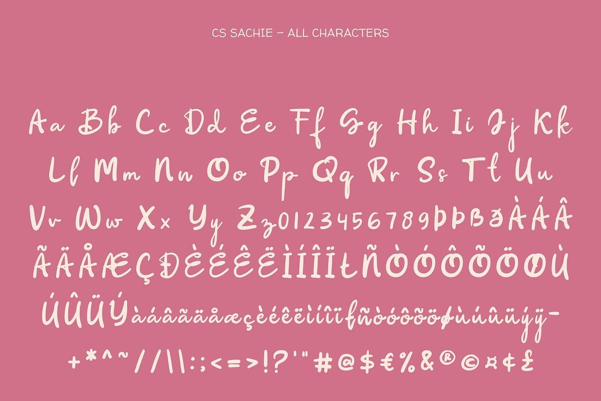 CS Sachie – Handwritten Script, a Script Font by Craft Supply Co. (Photo 8 of 8)