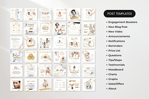 White & Gold Social Media Bundle Kit