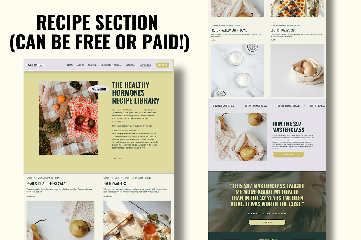 Squarespace Health Coach Website, a Squarespace Template by Solana Creative Co. (Photo 8 of 11)