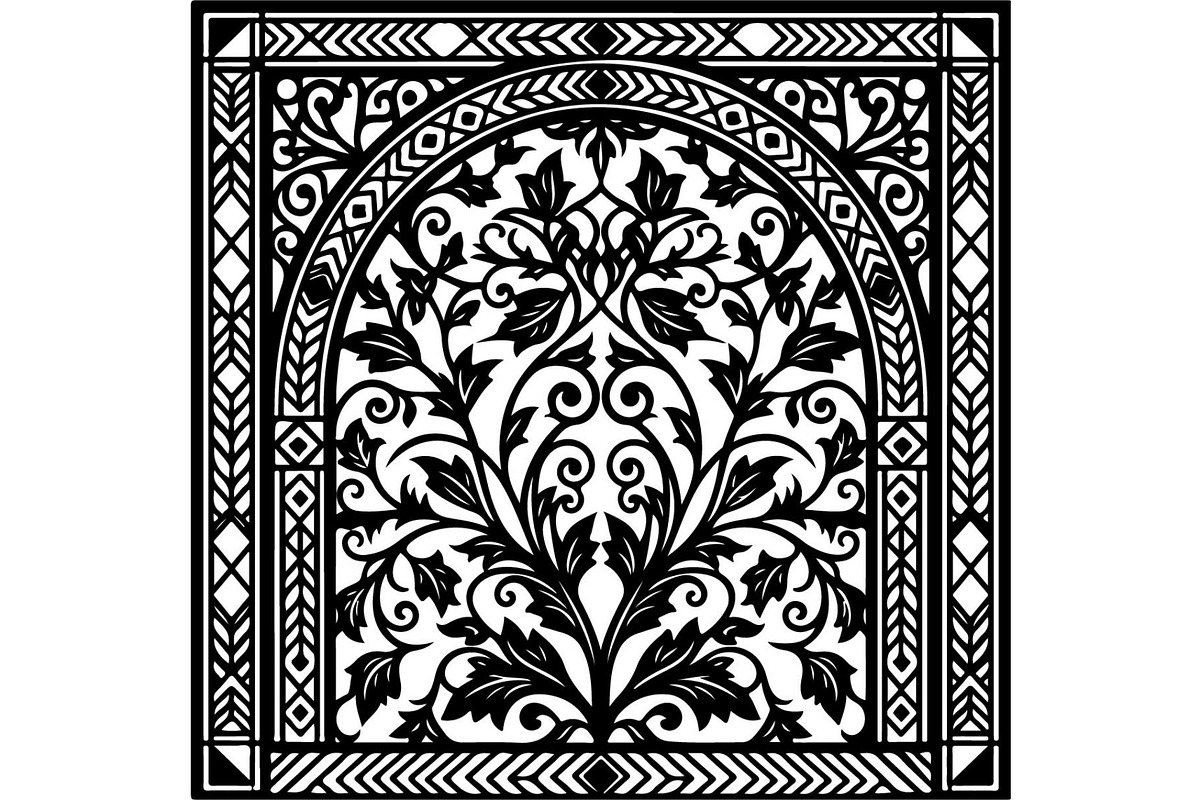 Decorative Arch Window Vector Set, a Decorative Illustration by Designer_Momina (Photo 14 of 21)