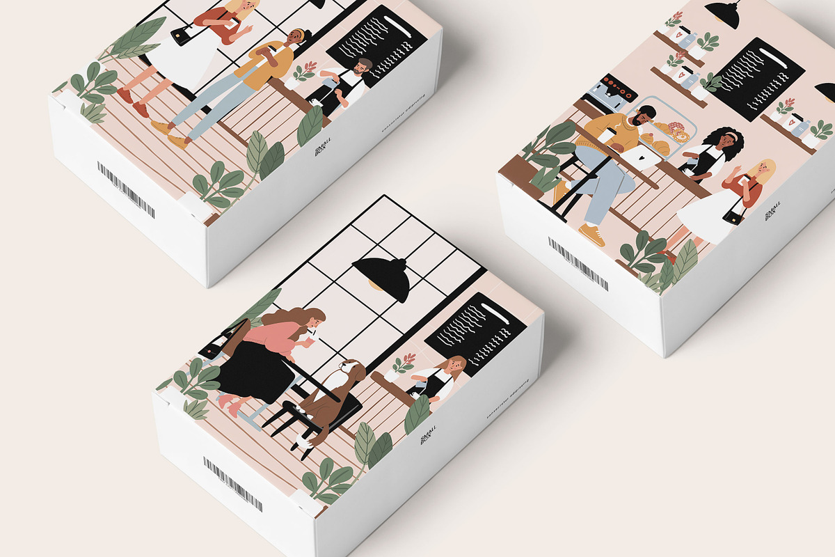 Dog Friendly Coffee Shop Posters., a Person Illustration by LyubovZaytseva (Photo 7 of 9)