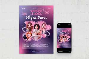 Y2K Party Flyer Template