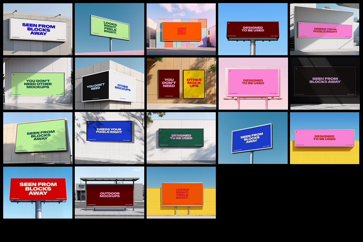 Street Outdoor Billboard Mockups, a Mockup by Wannathis.one (Photo 2 of 10)