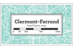 Clermont-Ferrand France City Map