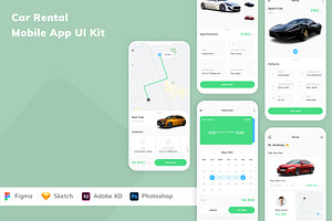 Car Rental Mobile App UI Kit