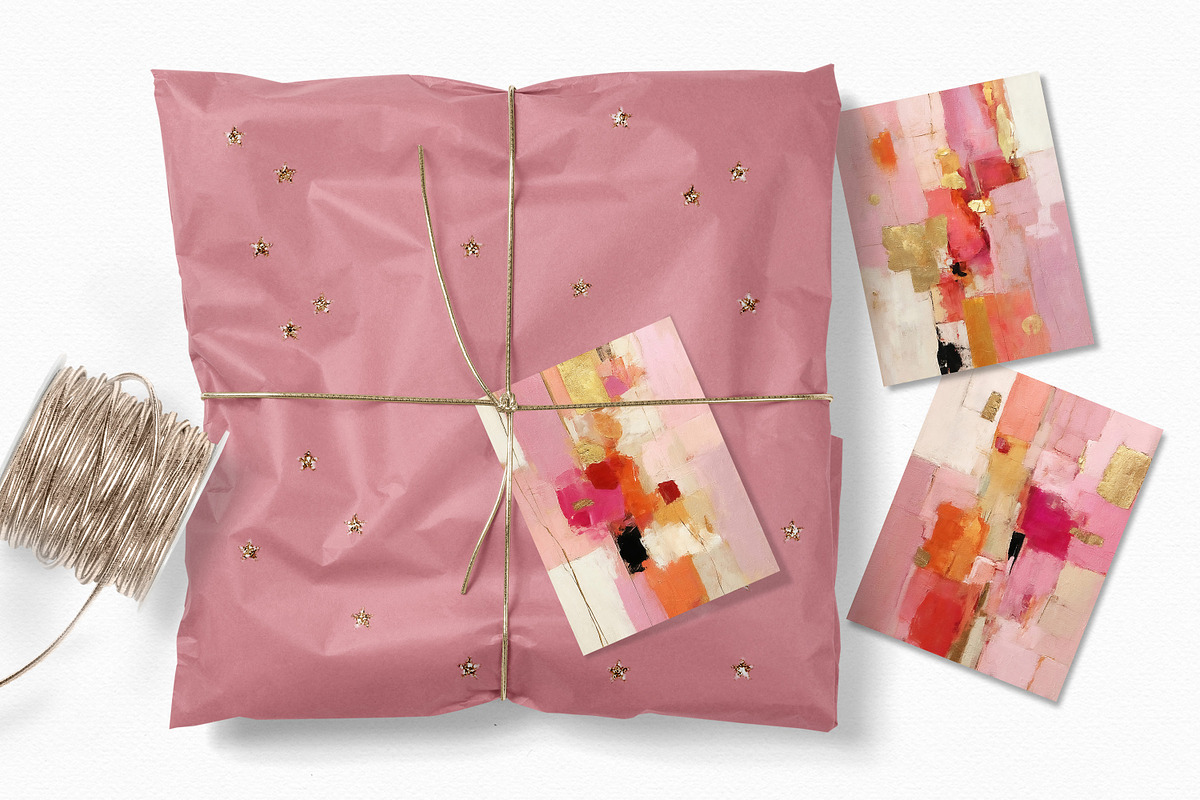 Coral and Gold Abstracts, a Decorative Illustration by rileyBgraphics (Photo 5 of 7)