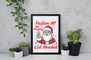 Christmas Sublimation PNG Festive AF, an Illustration by Daily.Designs (Thumbnail 5 of 5)