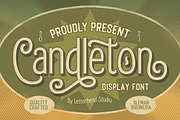 Candleton - Display Font, a Sans Serif Font by Letterhend Studio (Thumbnail 1 of 9)