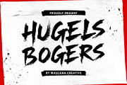 Hugels Bogers Metal Brush Font, a Handwritten Font by Maulana Creative (Thumbnail 1 of 7)