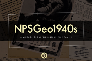 NPSGeo1940s: Vintage Display Type