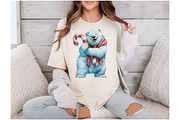 Watercolor Christmas Polar Bear, a Seasonal Illustration by Black Bird Studio (Thumbnail 5 of 7)