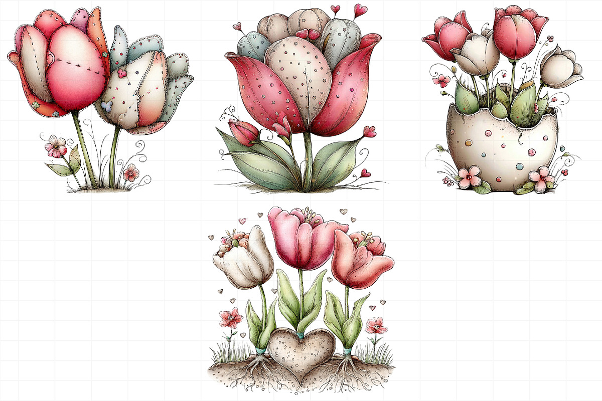 Whimsical Spring Umbrella Clipart, an Illustration by Daily.Designs (Photo 7 of 8)