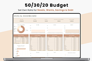 50 30 20 & 70 20 10 Budgeting Sheet, a Templates & Theme by MondaySpark (Thumbnail 1 of 10)