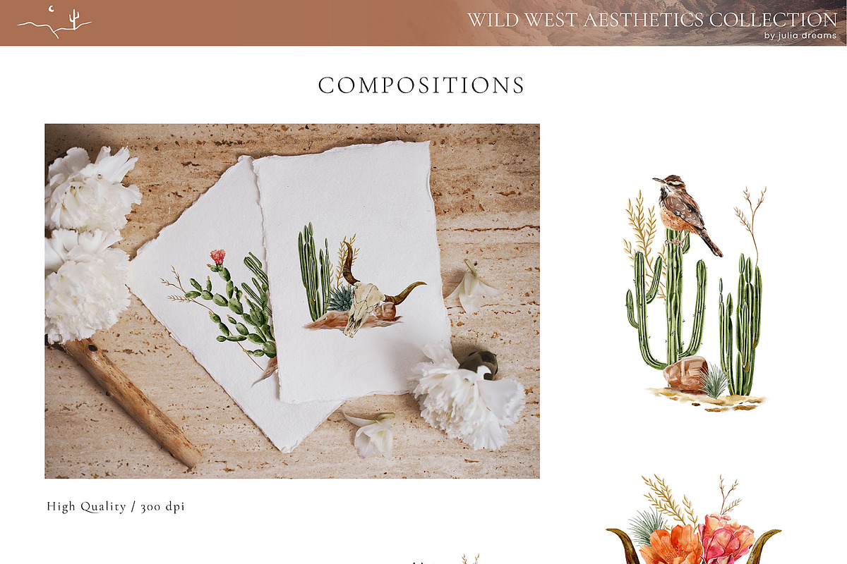 Wild West Watercolor Collection, an Object Graphic by Julia Dreams (Photo 11 of 12)