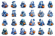 Halloween Blue Denim Ghost PNG, an Illustration by SinaCreation (Thumbnail 2 of 7)