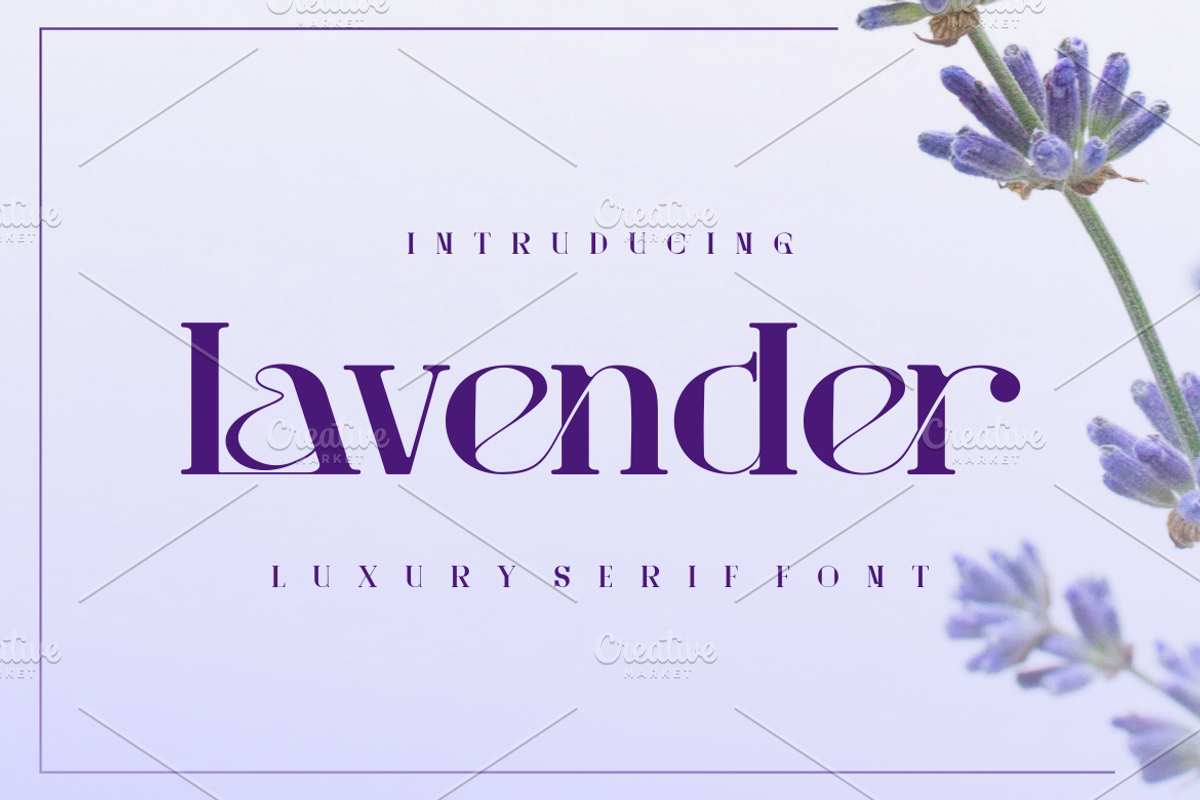 Lavender font luxuri, a Serif Font by DreamColor (Photo 1 of 5)