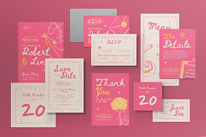 Wedding Invitation Set, an Invitation Template by graphicook