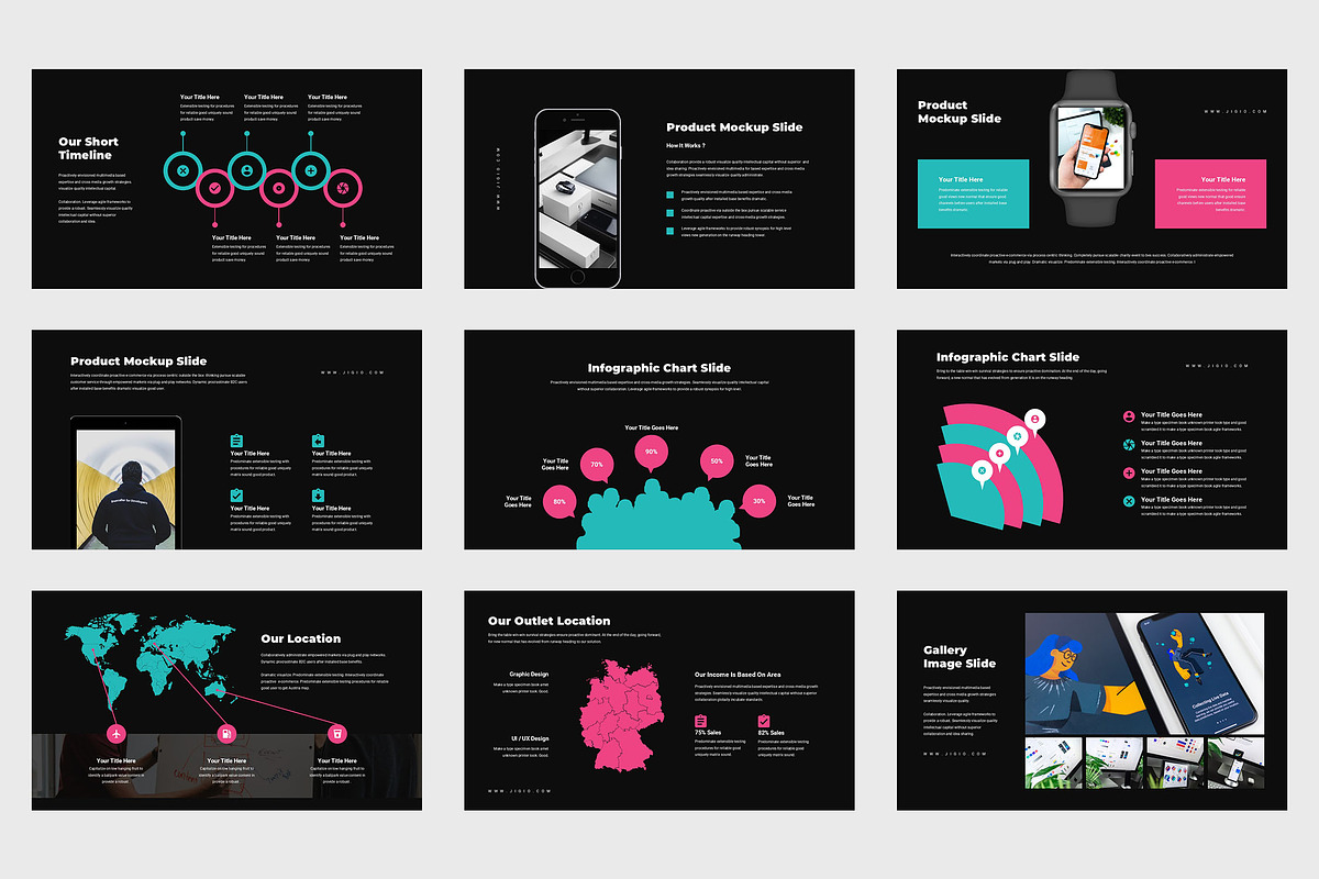 Jigio : App Showcase Google Slides, a Presentation Template by Punkl Camp (Photo 8 of 9)