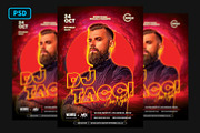 Techno DJ Flyer Template, a Flyer Template by Bornx Design (Thumbnail 1 of 6)