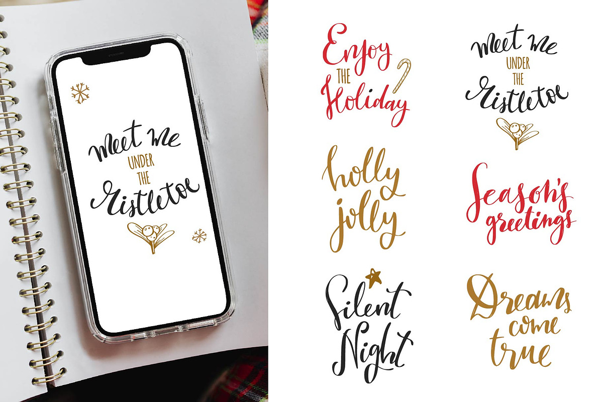 Big Christmas Holiday doodle set, a Seasonal Illustration by Wild Muse (Photo 6 of 10)