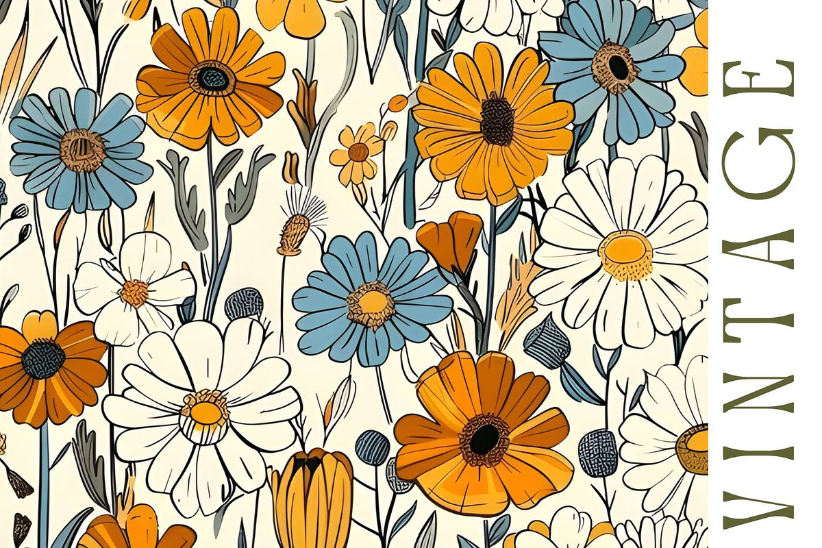 Wildflower Garden Seamless Pattern, a Pattern Graphic by UniqueMe (Photo 4 of 14)