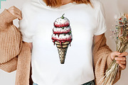 Whimsical Summer Ice Cream Clipart B, an Illustration by SVGArt (Thumbnail 5 of 9)
